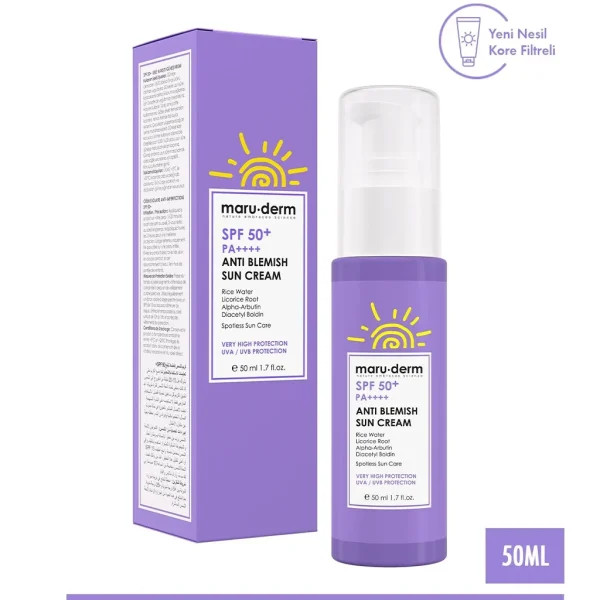 ضد آفتاب ضد لک مارودرم maru.derm ANTI BLEMISH SUN CREAM