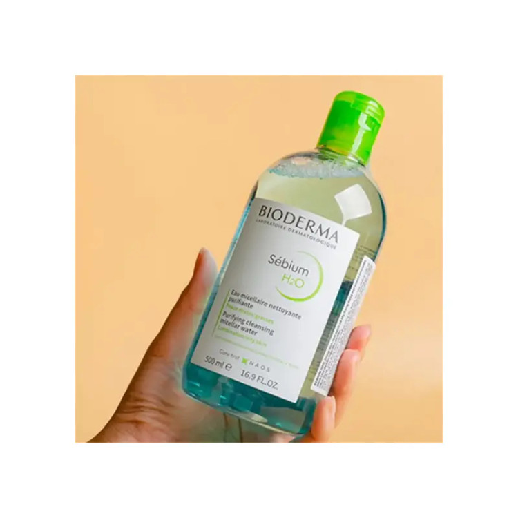 میسلار واتر بایودرما پوست چرب اصل فرانسه مدل sebium H2O حجم 500 میلی