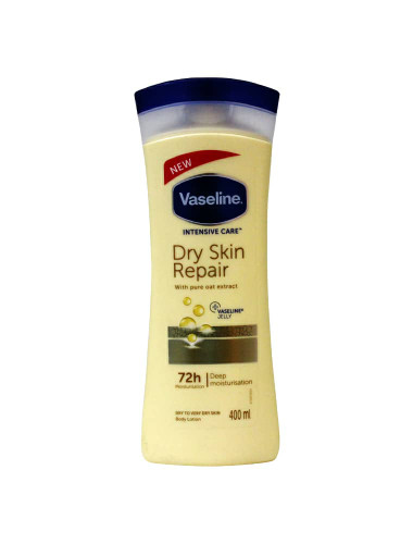 مشخصات لوسیون بدن وازلین مدل dry skin repair