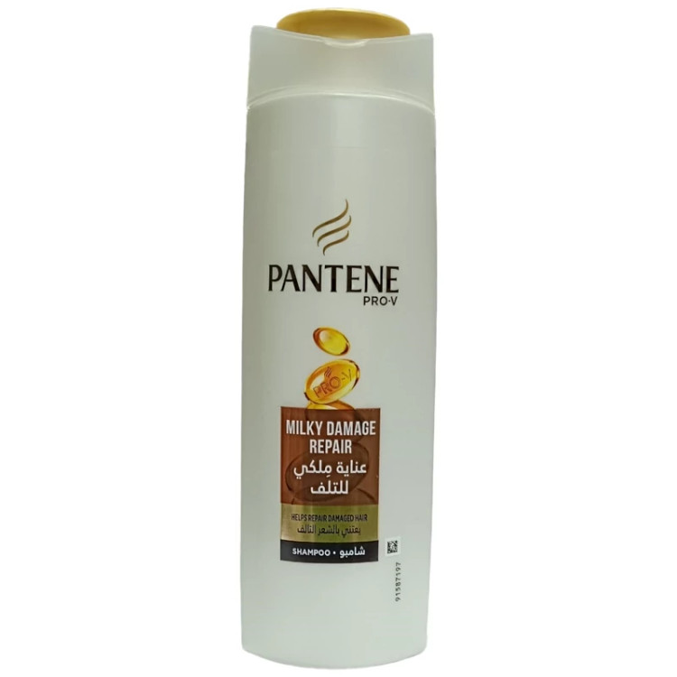 شامپو پنتن عربی ترمیم کننده موهای آسیب دیده مدل Pantene Milky Damage Repair