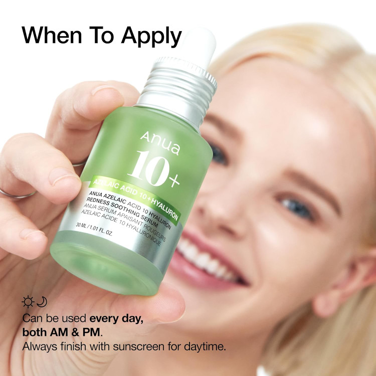 سرم آزلائیک اسید 10% و هیالورون آنوا Anua Azelaic Acid 10 Hyaluron Redness Soothing Serum