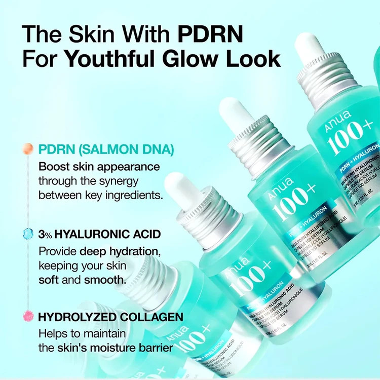سرم پی دی آر ان و هیالورونیک اسید ۱۰۰ آنوا مدل Anua Pdrn Hyaluronic Acid Capsule 100 Serum Anua Pdrn Hyaluronic Acid Capsule 100 Serum 30ml