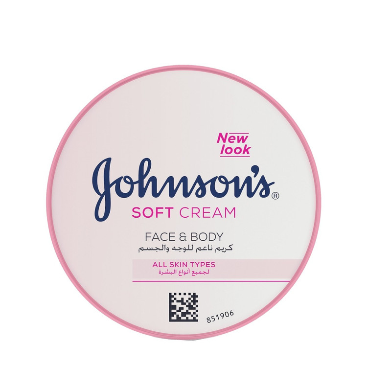 کرم مرطوب کننده صورت و بدن جانسون Johnsons Soft Cream حجم 200 میلی لیتر