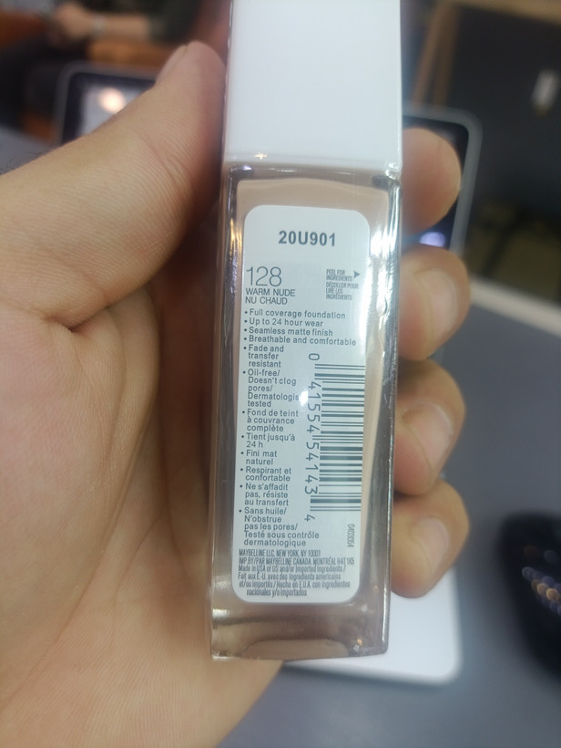 کرم پودر میبلین MAYBELLINE NEWYORK شماره ۱۲۸ اورجینال اصل