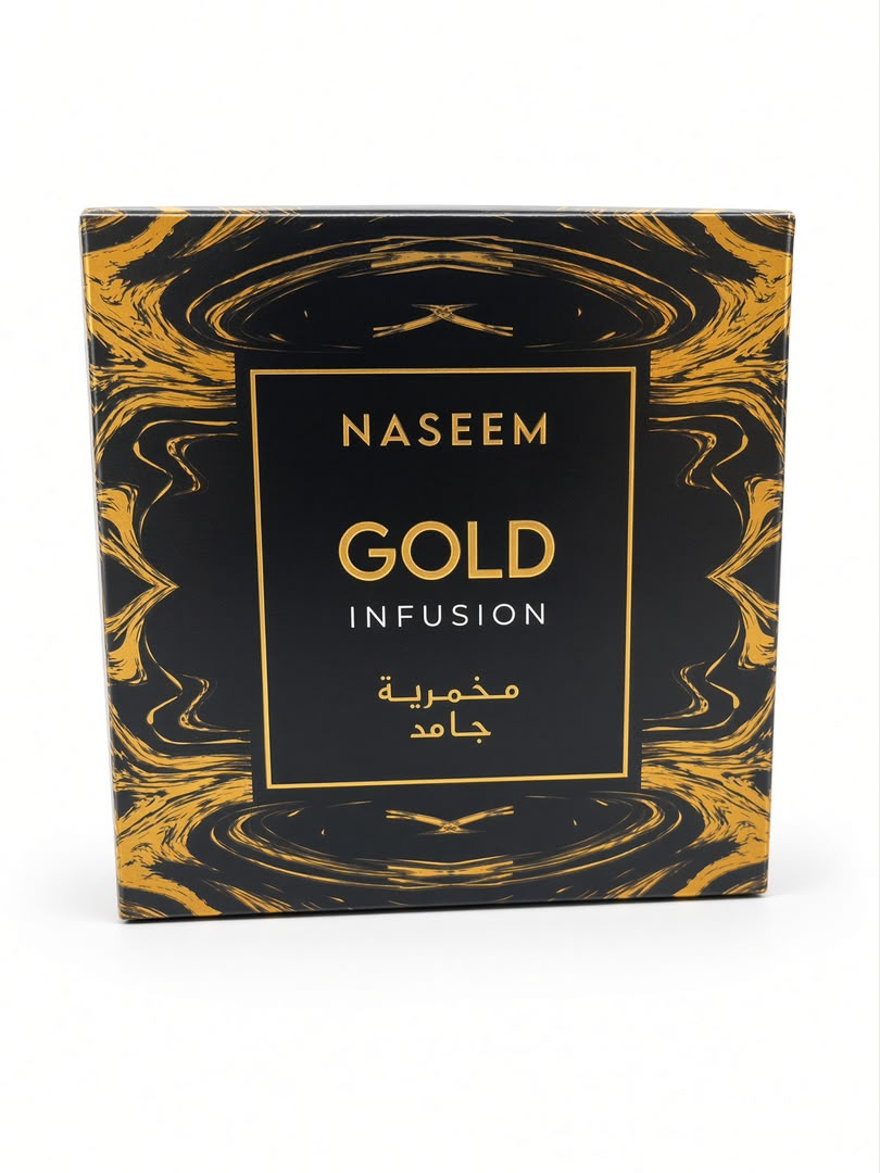 مخمریه جامد gold infusionبرند نسیم ساخت کشور امارات حجم 25 گرم